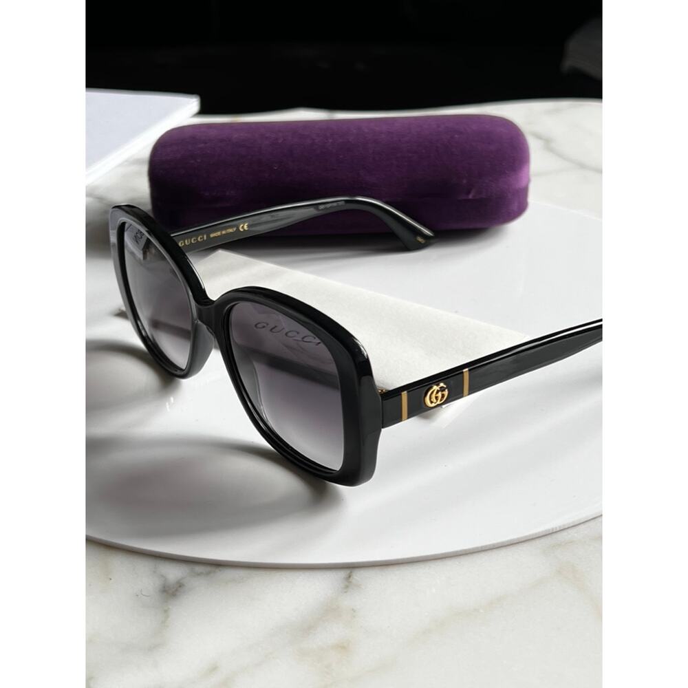 NEW Gucci GG0762S Black Butterfly Sunglasses with Marmont Logos - Picture 8 of 9